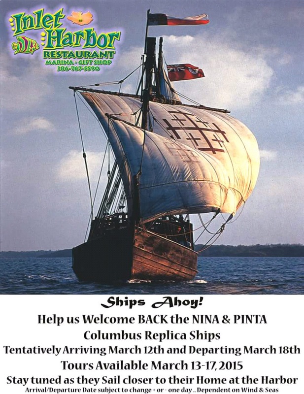 Inlet Harbor Restaurant Brings Back Thee Nina & Pinta Replca Ships